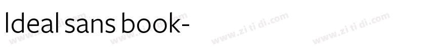 ldeal sans book字体转换